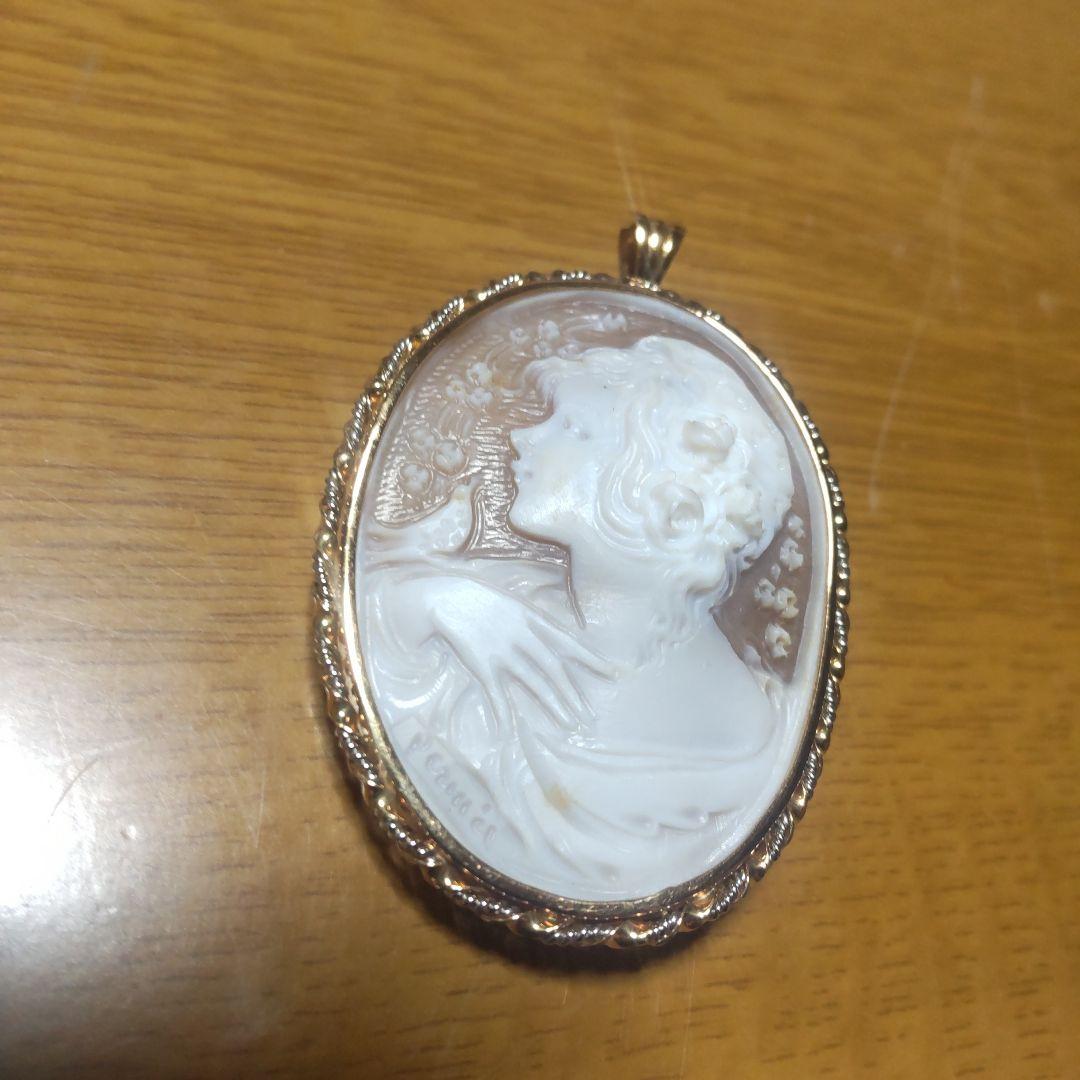 カメオ　K18 Pt900