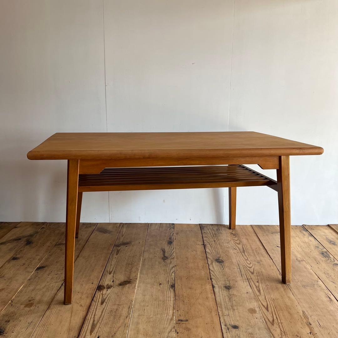 アンティーク テーブル オーク材 パイン材 机 4人掛け ナチュラル 無垢材