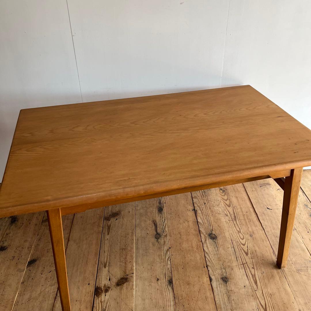 アンティーク テーブル オーク材 パイン材 机 4人掛け ナチュラル 無垢材