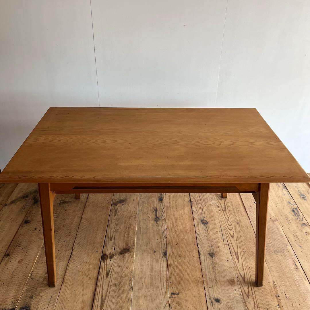 アンティーク テーブル オーク材 パイン材 机 4人掛け ナチュラル 無垢材