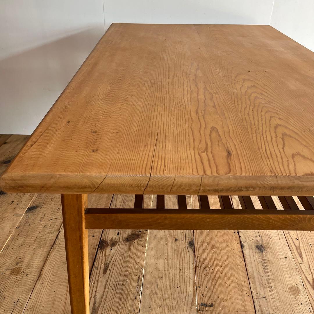 アンティーク テーブル オーク材 パイン材 机 4人掛け ナチュラル 無垢材