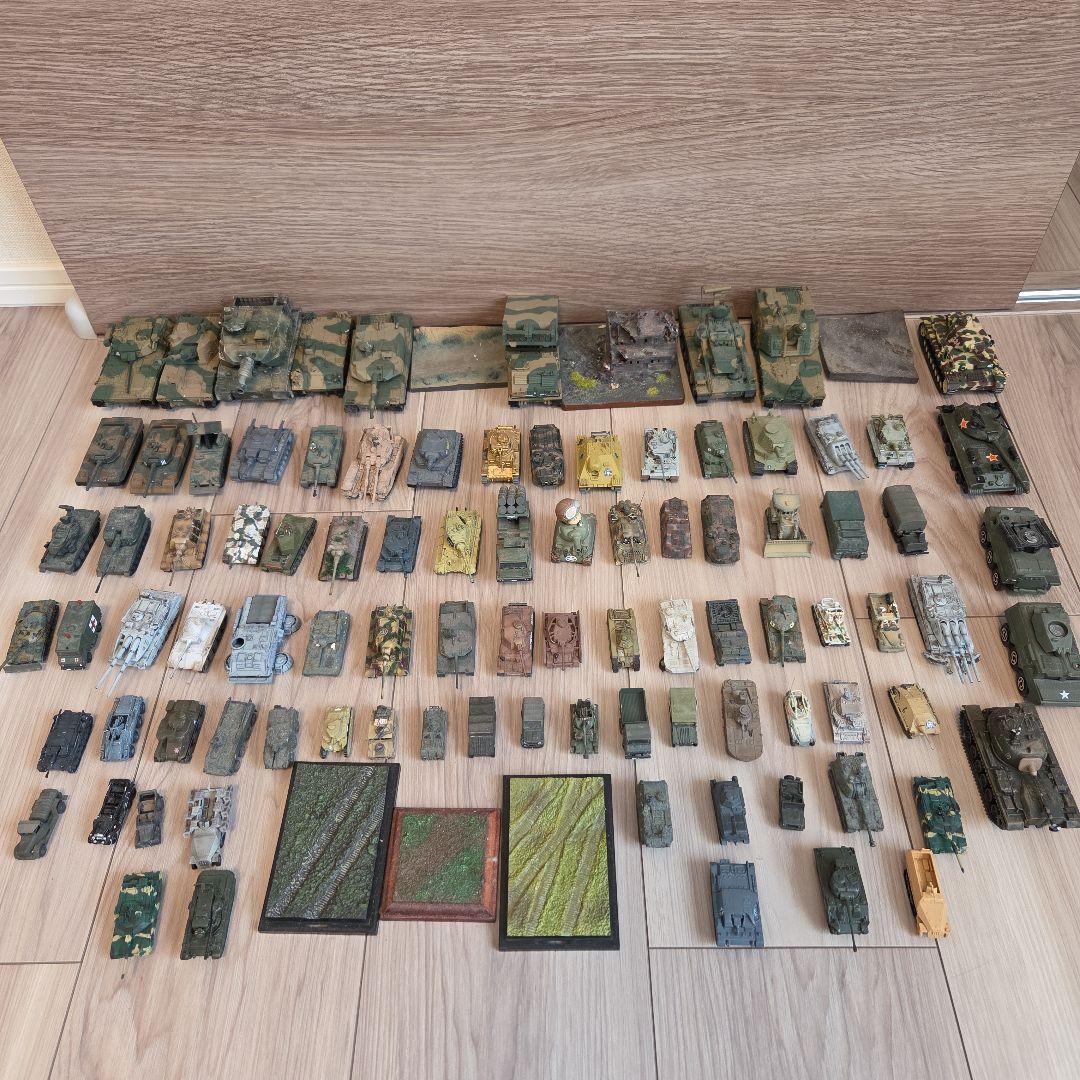 ジャンク【80点超・非売品BOX付】戦車・自衛隊車両 精密完成品まとめ WTM等