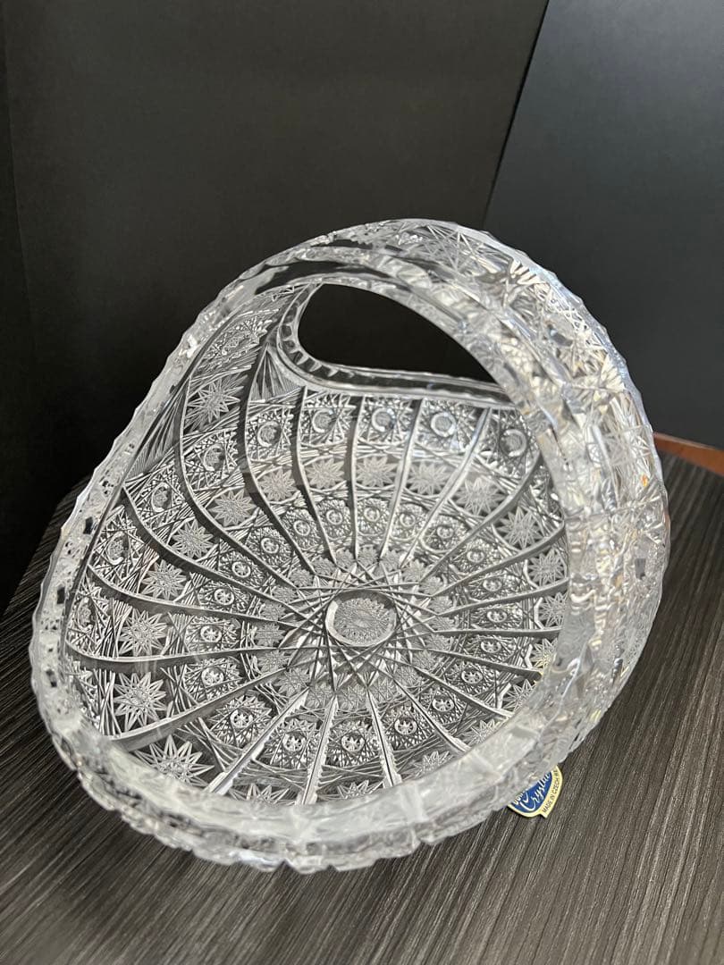 ボヘミア　クリスタル　ボヘミアガラス　フルーツバスケット　ボヘミアングラス