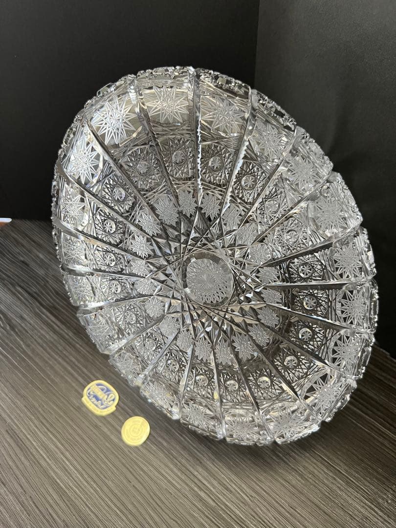 ボヘミア　クリスタル　ボヘミアガラス　フルーツバスケット　ボヘミアングラス