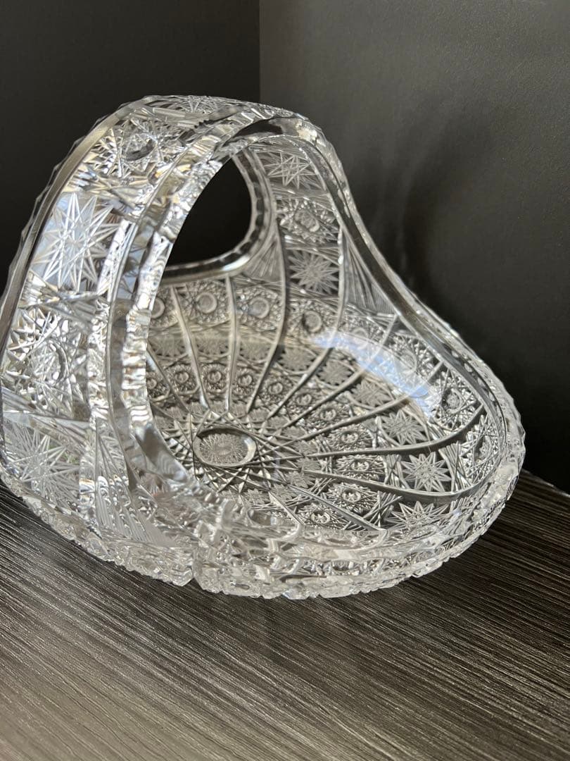 ボヘミア　クリスタル　ボヘミアガラス　フルーツバスケット　ボヘミアングラス