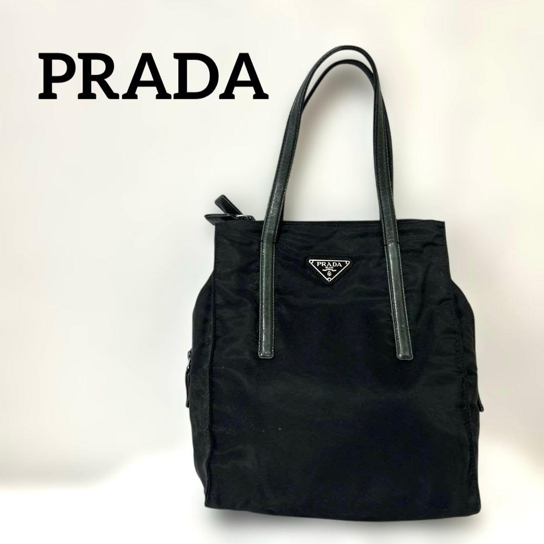 タ*マ様 PRADA ブラック ハンドバッグ　プラダ　縦長　トートバック