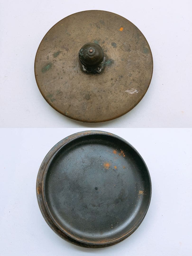 【要確認】日本亀文 鉄瓶 銅蓋 動物モチーフ 重さ約2.5kg アンティーク