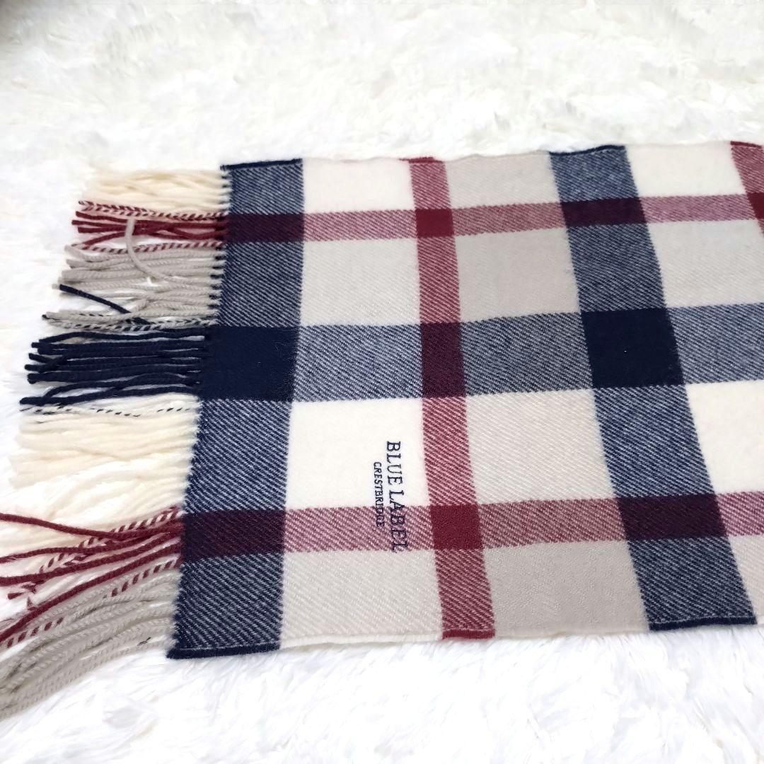 ブルーレーベルクレストブリッジ カシミヤ混 マフラー チェック