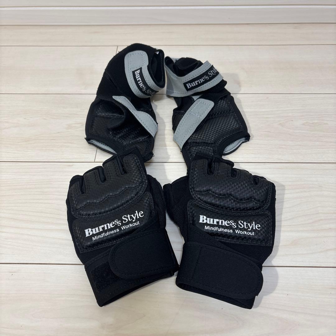 【美品】バーネススタイル キックボクシング グローブMシューズ M ブラック