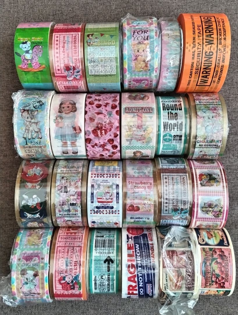 OPPテープ等 24本セット① (新品23本) レトロアニマル アメキャラ