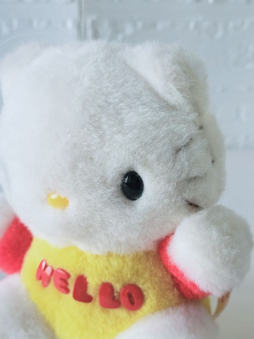 年代物/超激レア/入手困難/希少/1976年初期キティちゃんのぬいぐるみ/旧ロゴ