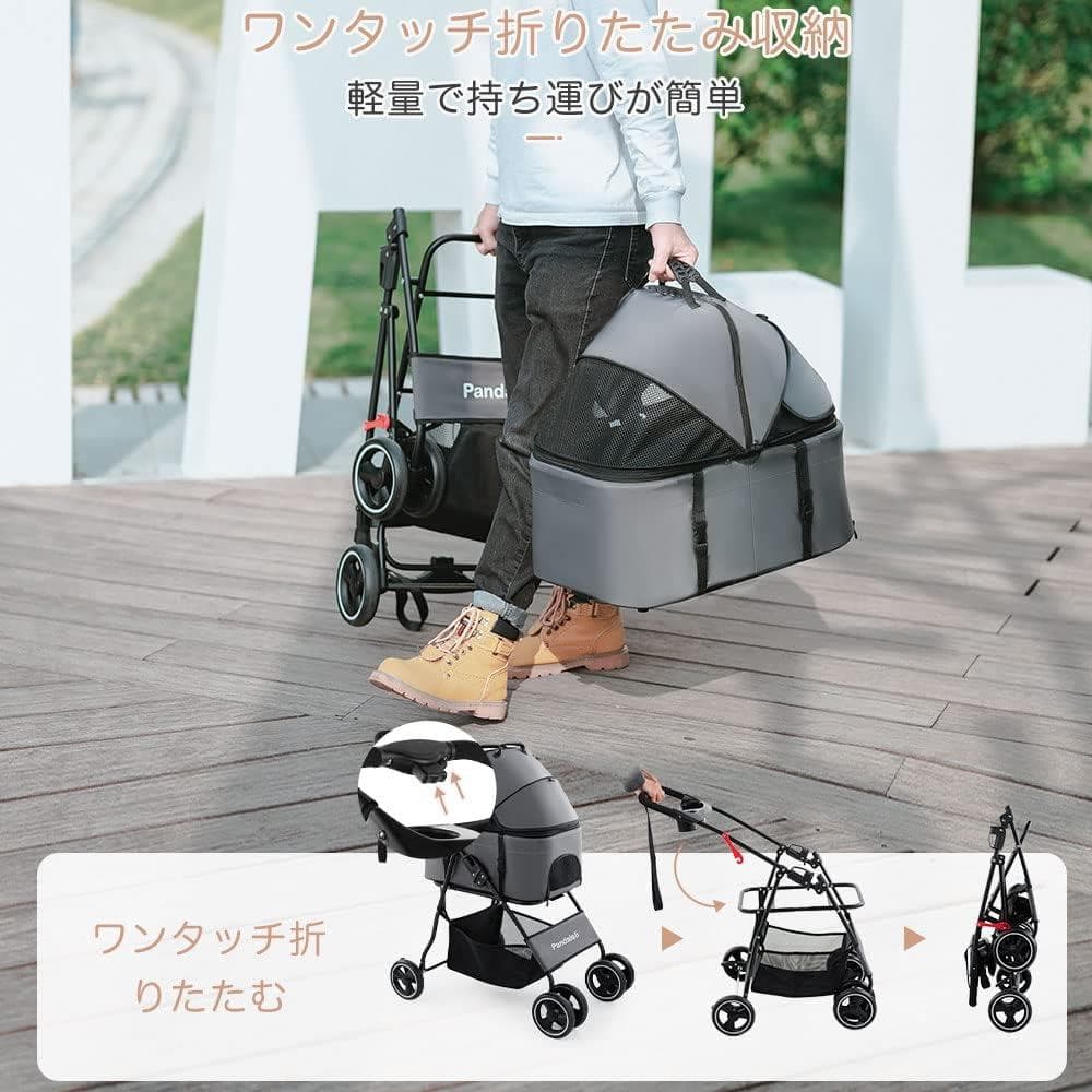ペットカート ベビーカー 犬 バギー:小型犬 中型犬 猫 多頭 カート 4輪