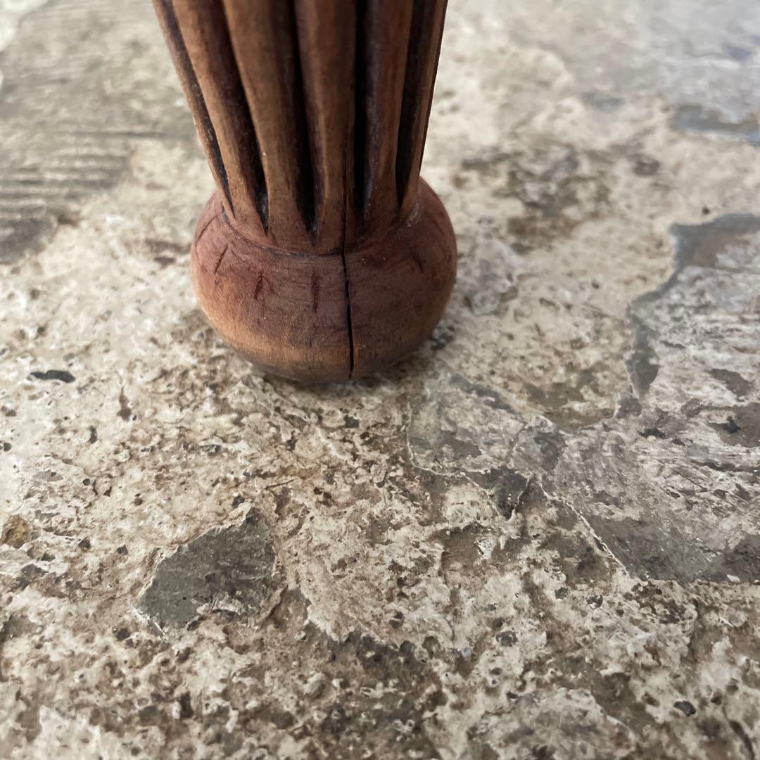 e0ビンテージ　オーバルダイニングテーブル　 剥離