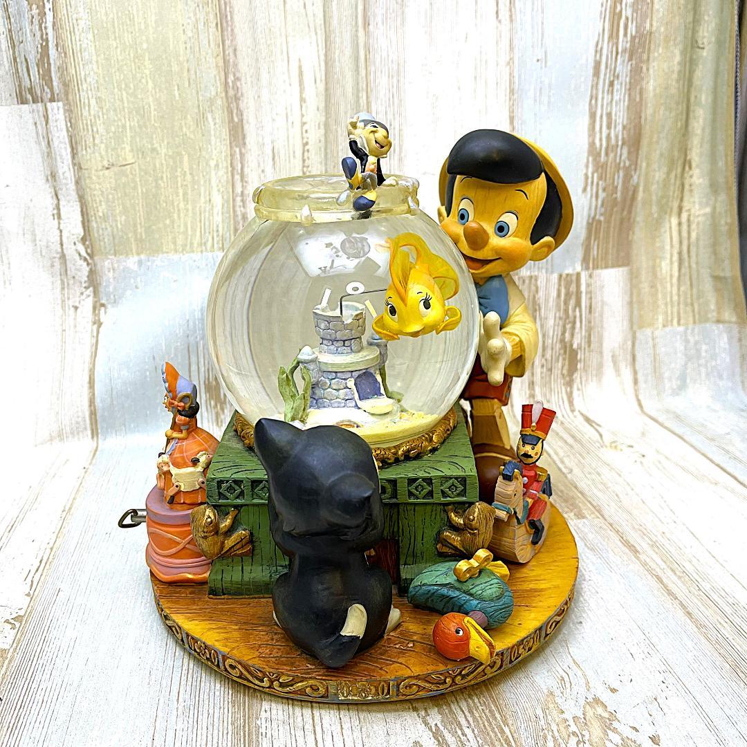 レア★ピノキオ フィガロ★スノーグローブ スノードーム フィギュア オルゴール