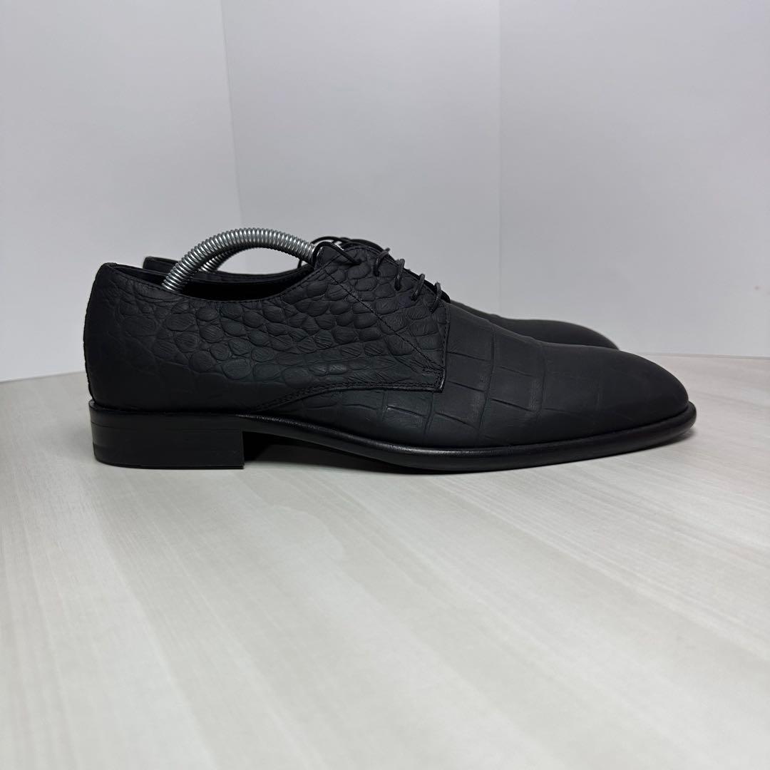 新品未使用☆giovanni conti☆革靴☆クロコ型押し☆ブラック☆41