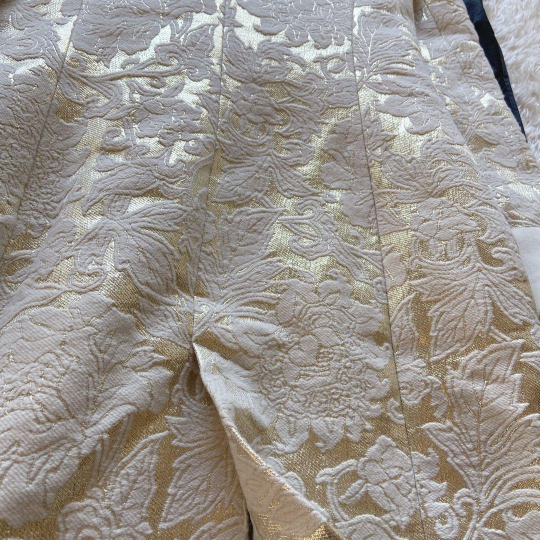 美品　ヴィヴィアンタム　ゴールド花柄コート　ジャガード　チャイナ　金　ロング　0
