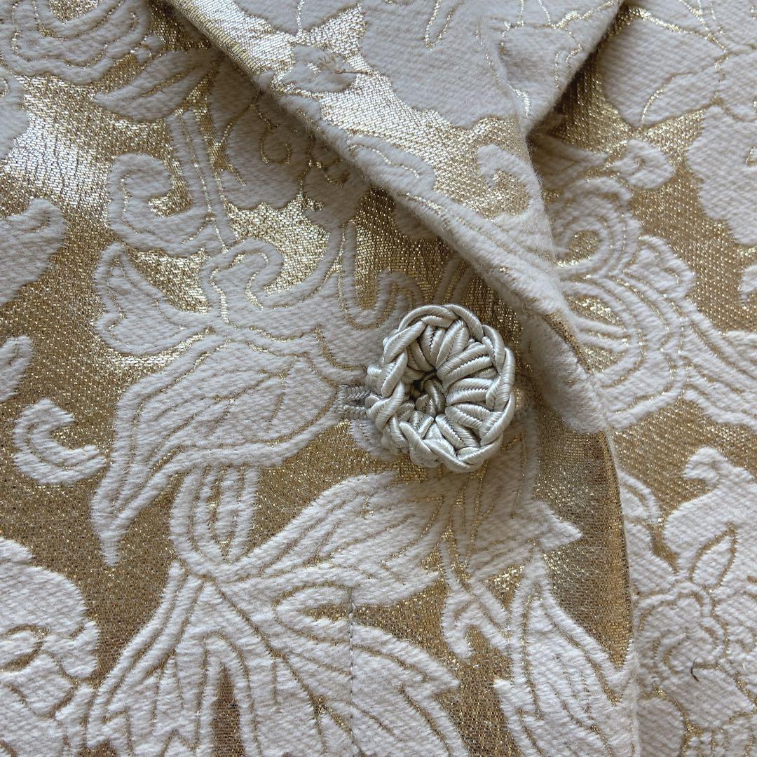 美品　ヴィヴィアンタム　ゴールド花柄コート　ジャガード　チャイナ　金　ロング　0