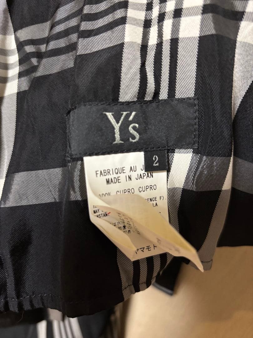 Y's モノトーンチェック柄 キュロットパンツ