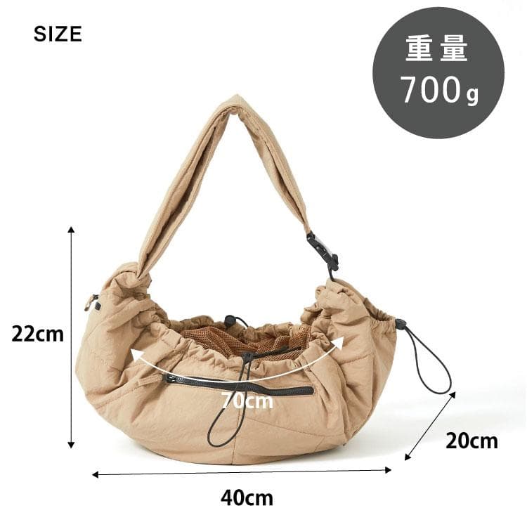 MATIE スリングバッグ ペットキャリー カーキ