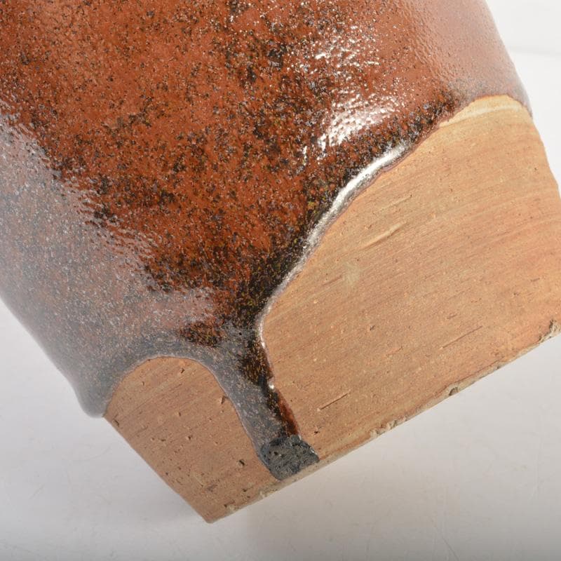 茶道具　瀬戸焼　古瀬戸　耳付　長水指　時代箱　C　6273