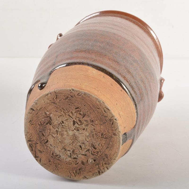 茶道具　瀬戸焼　古瀬戸　耳付　長水指　時代箱　C　6273