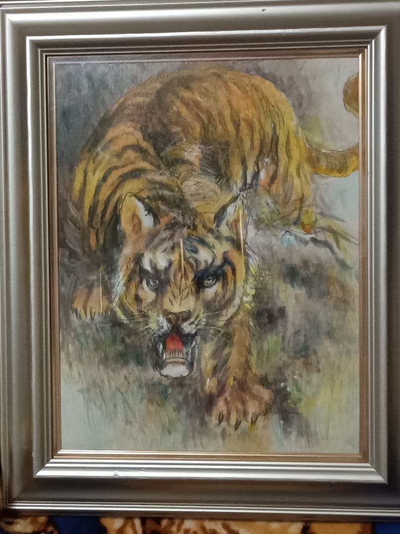 虎の日本画6号サイズ