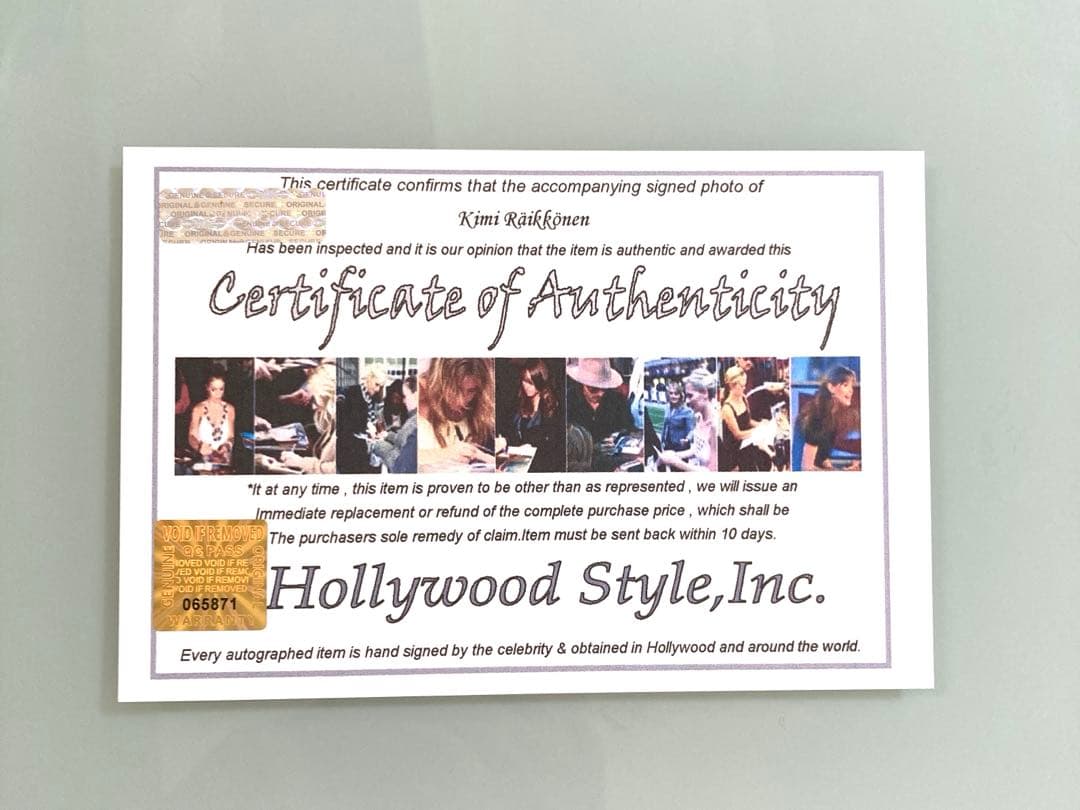 セール中…キミ・ライコネン直筆サイン入り2Lサイズ写真…