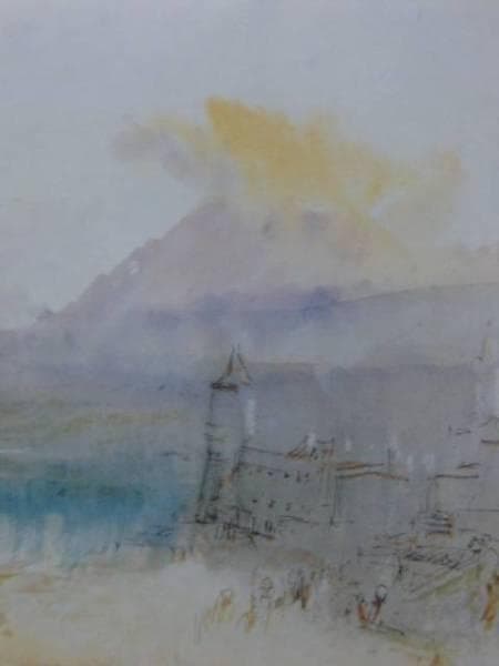 J.M.W.ターナー、ピラトゥス山の見える、希少画集画、新品額装付