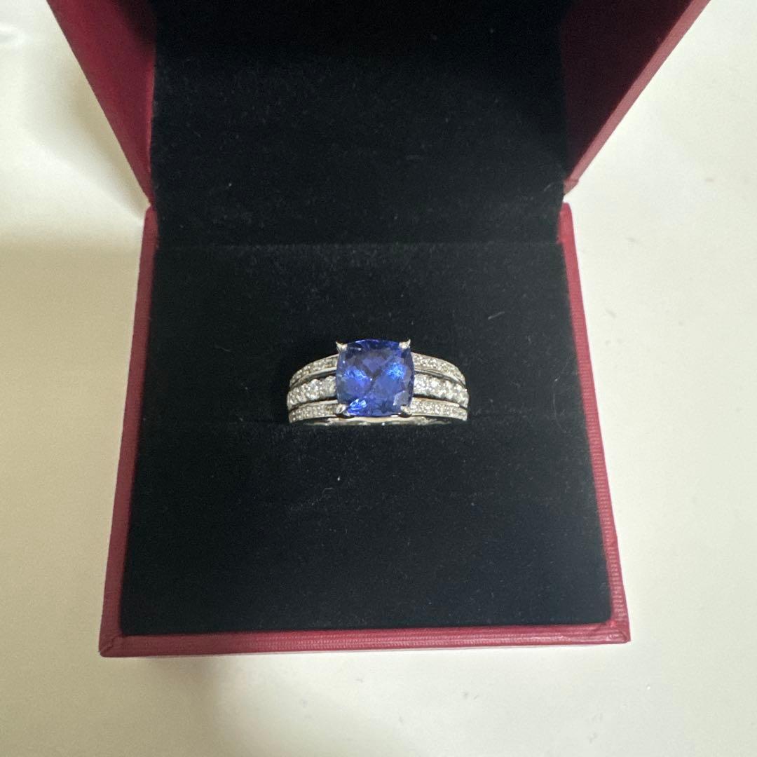 タンザナイト2.53ct ダイヤモンド0.36ct　pt900 リング　12号