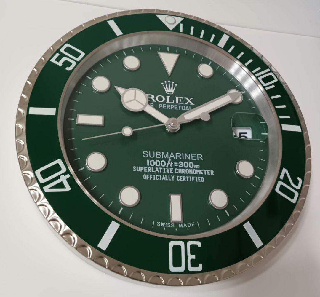 新品未使用　サブマリーナ　ハルクカラー　拡大鏡あり　掛け時計　非売品