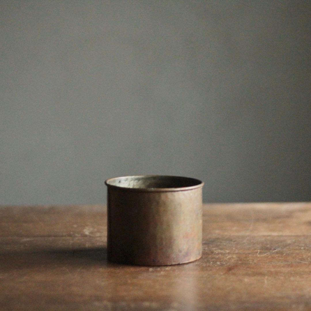 かっこいい 銅筒 古道具 アンティーク オブジェ 銅製筒