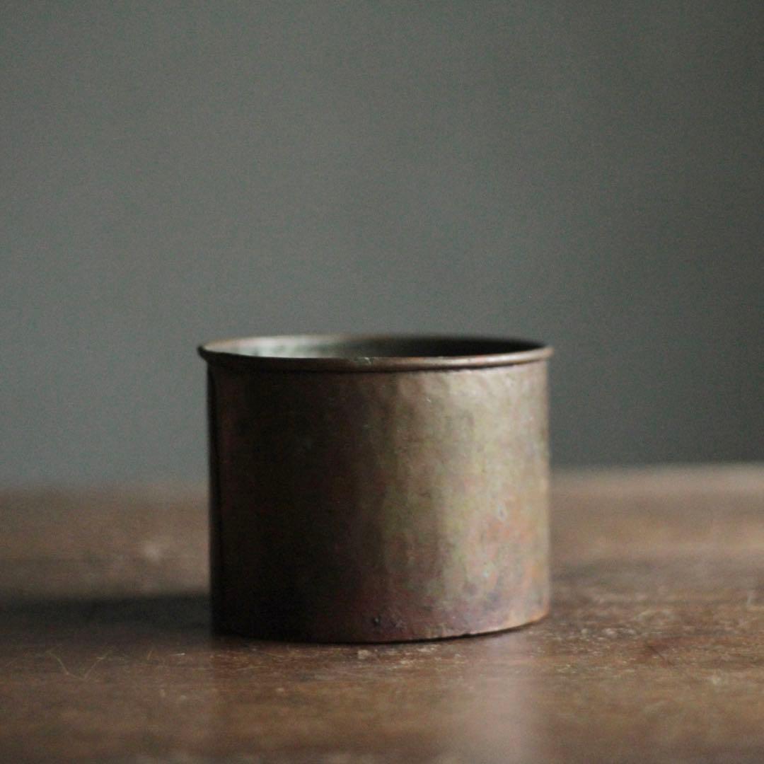 かっこいい 銅筒 古道具 アンティーク オブジェ 銅製筒