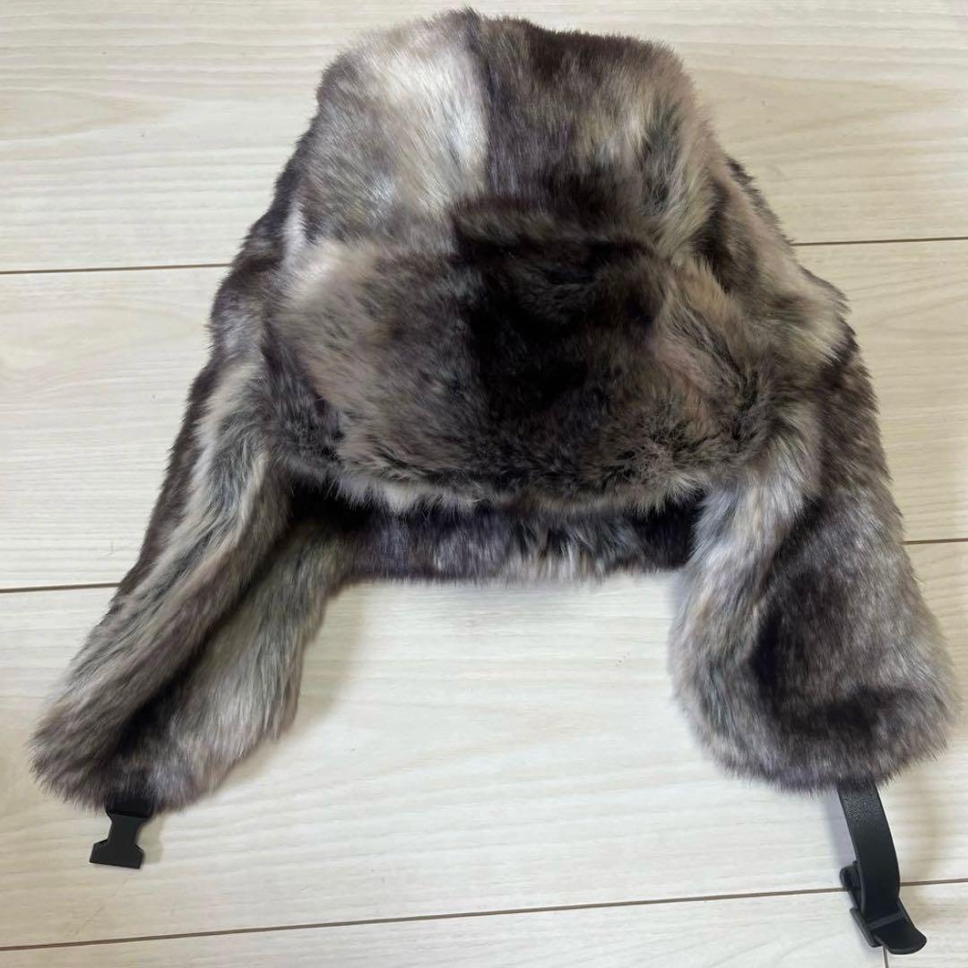 Supreme フライトキャップ グレー系 耳あて付き　タイムセール