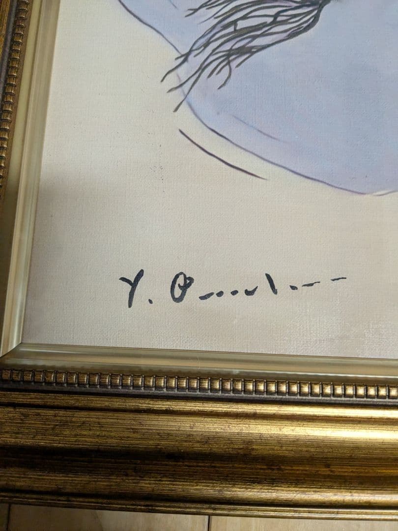 天野喜孝 直筆サイン入り 油彩 原画 戦士 Yoshitaka Amano