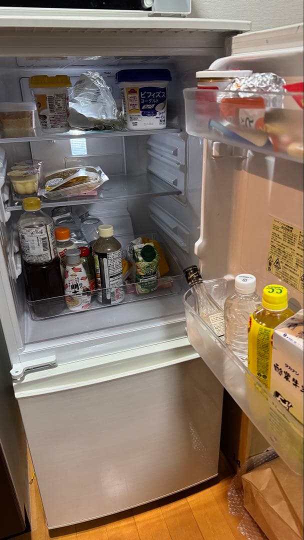 シャープ 冷蔵庫 SJ-D14D-W 137L 2ドア 右・左開き付け替えタイプ