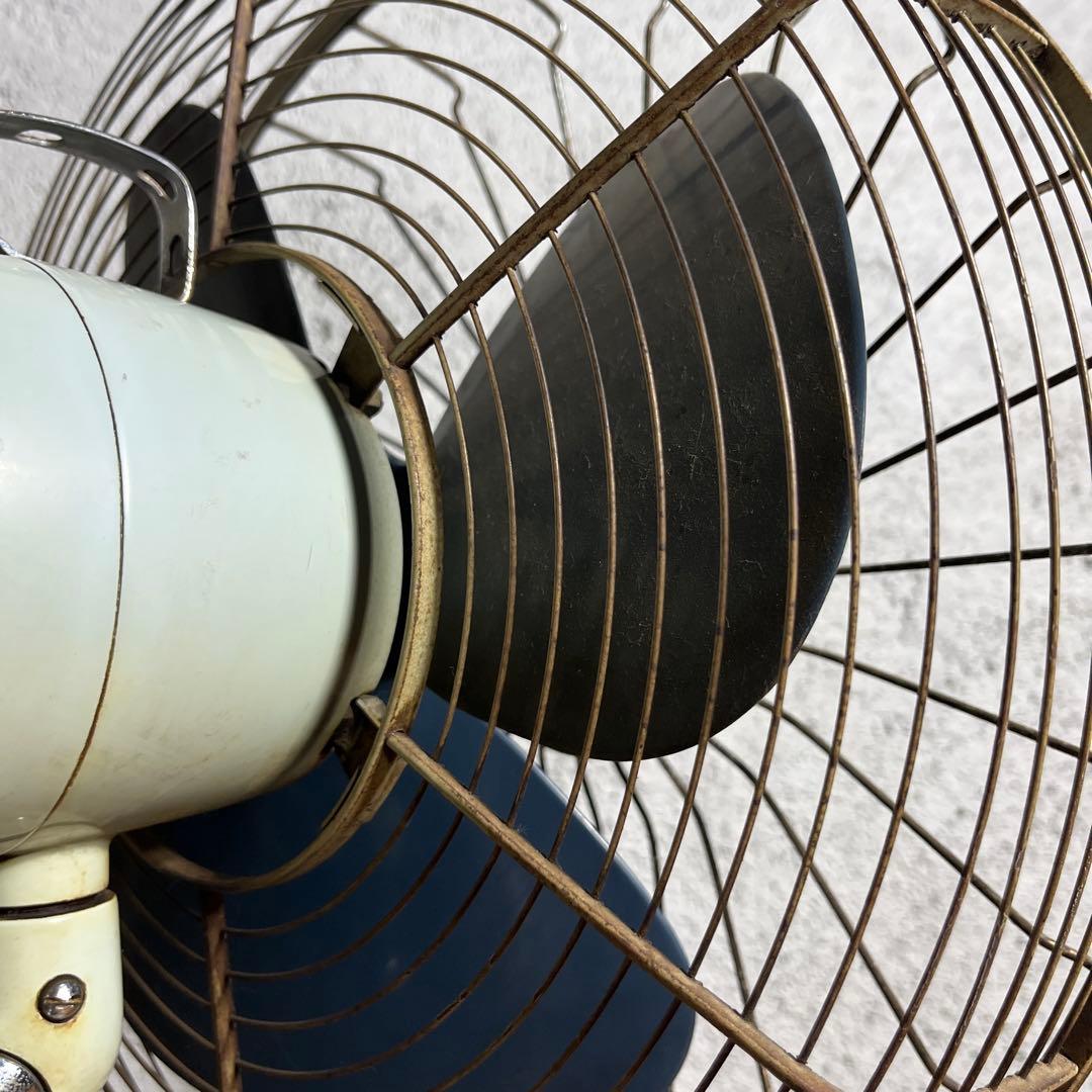 ☆超レア☆可動品☆富士電機☆ビンテージ扇風機☆タイマー付☆レトロ☆水色☆