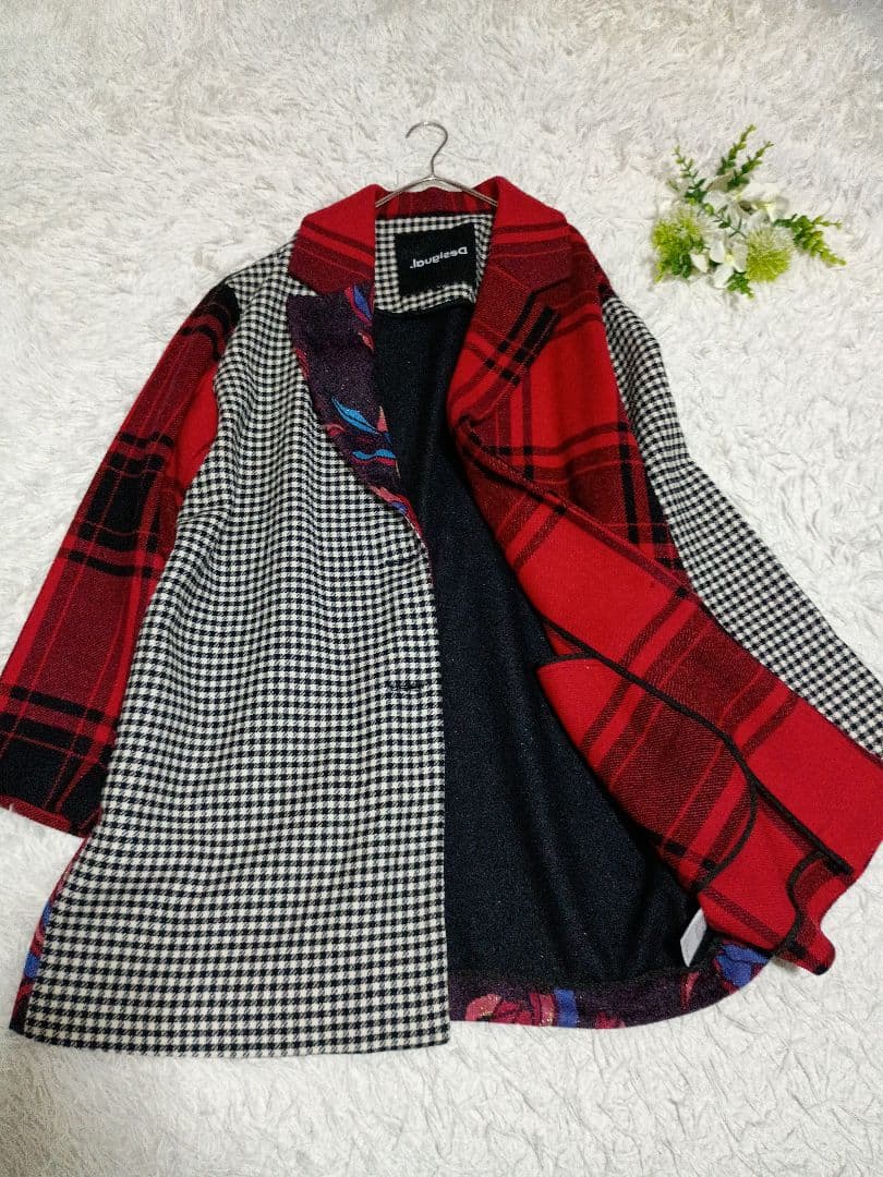 デシグアル/Desigual/ロングコート/ジャケット/46/2XL/希少/花柄