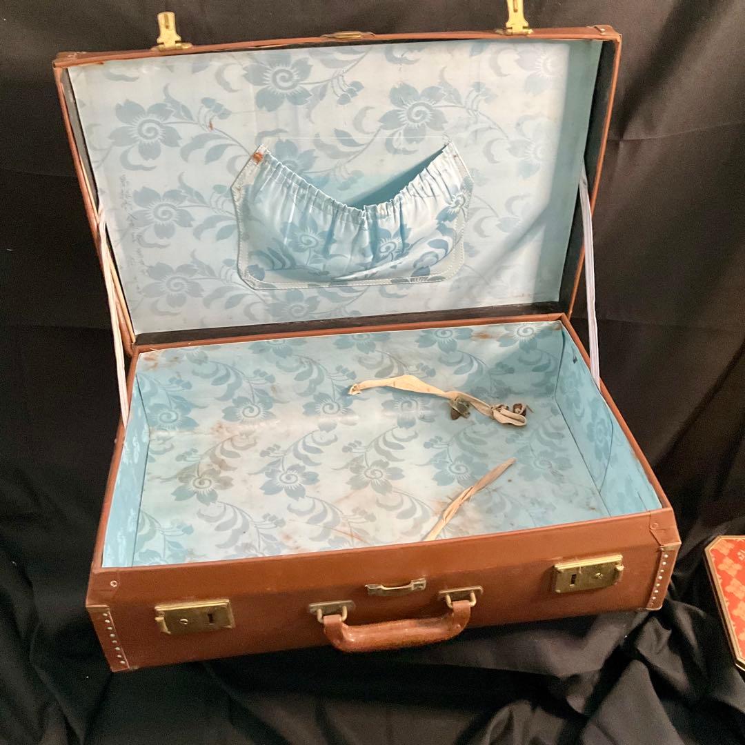 アンティーク 革製 トランク カバン 東京 古道具 ブラウン