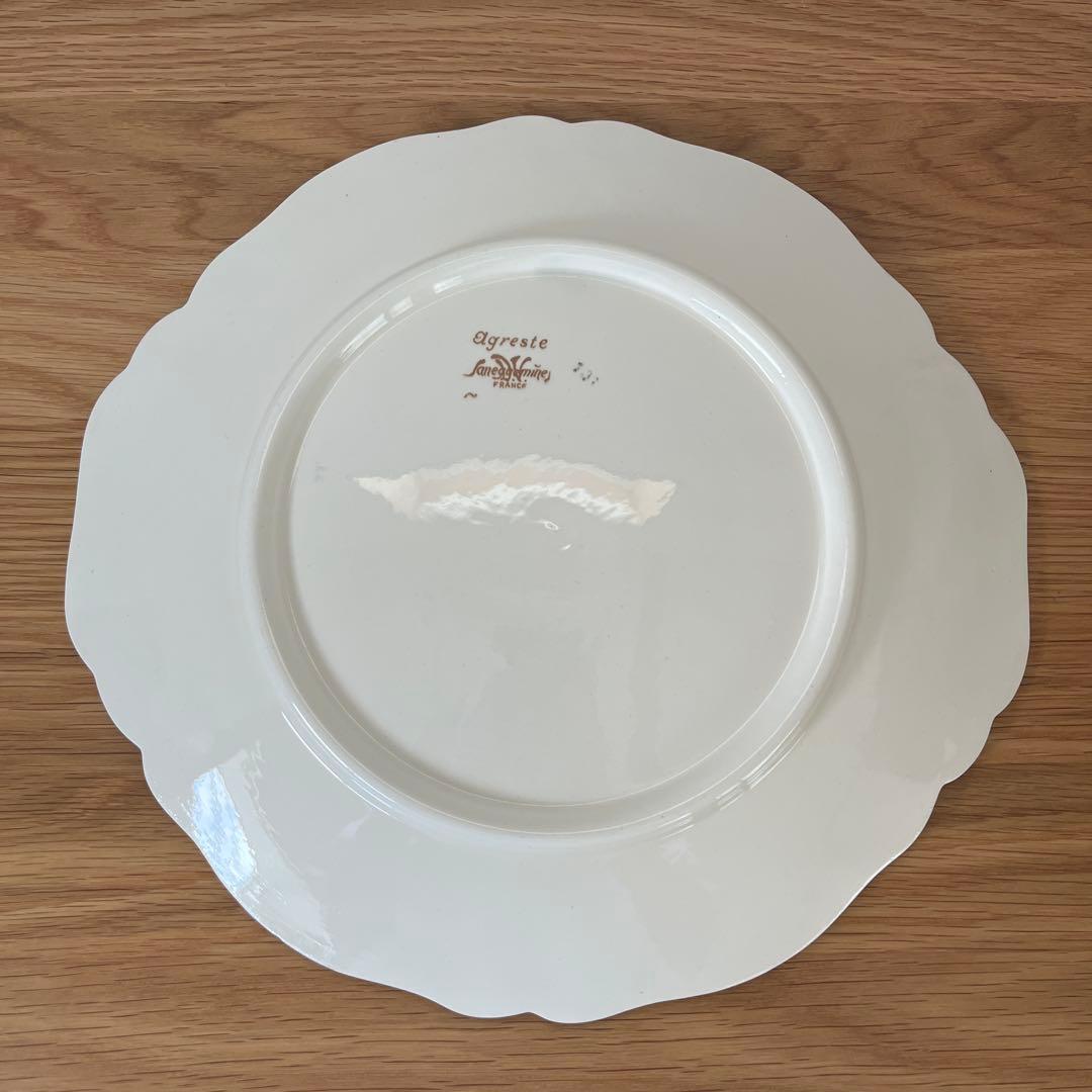 レア✨ フランス アンティーク サルグミンヌ 花リム アグレスト プレート 皿