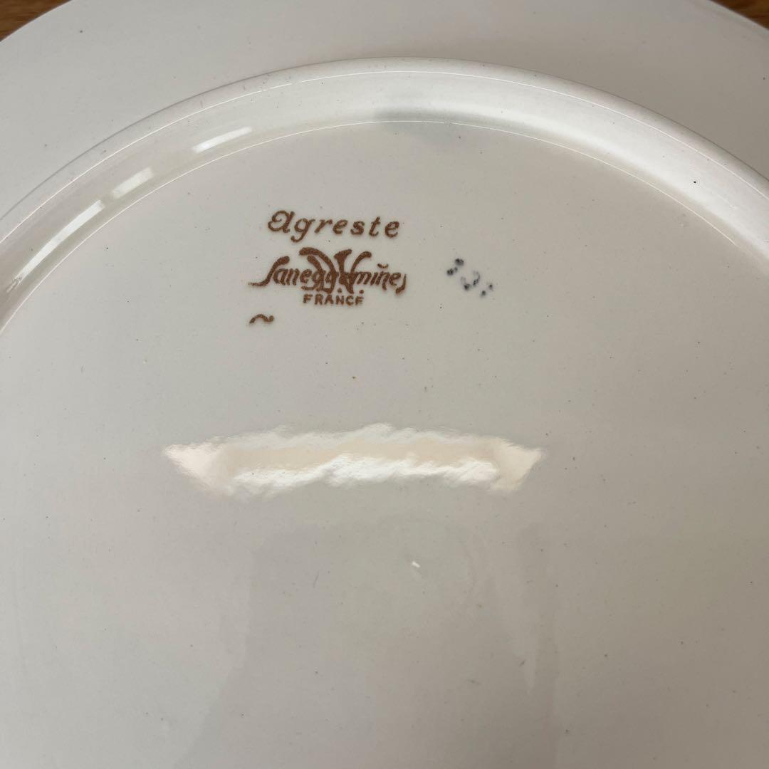 レア✨ フランス アンティーク サルグミンヌ 花リム アグレスト プレート 皿