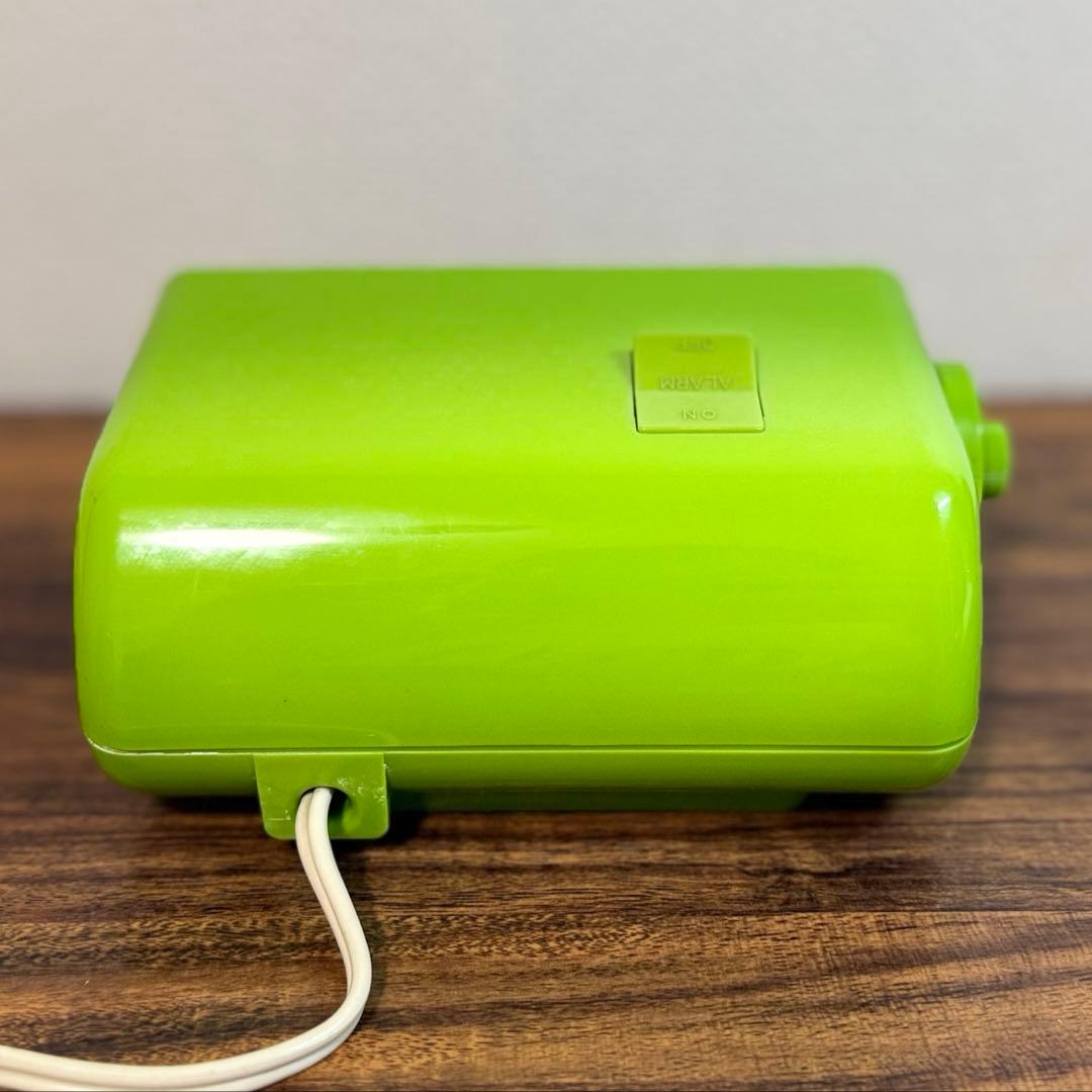 【整備済み・動作正常】東芝パタパタ時計 おはようTCM-953 緑