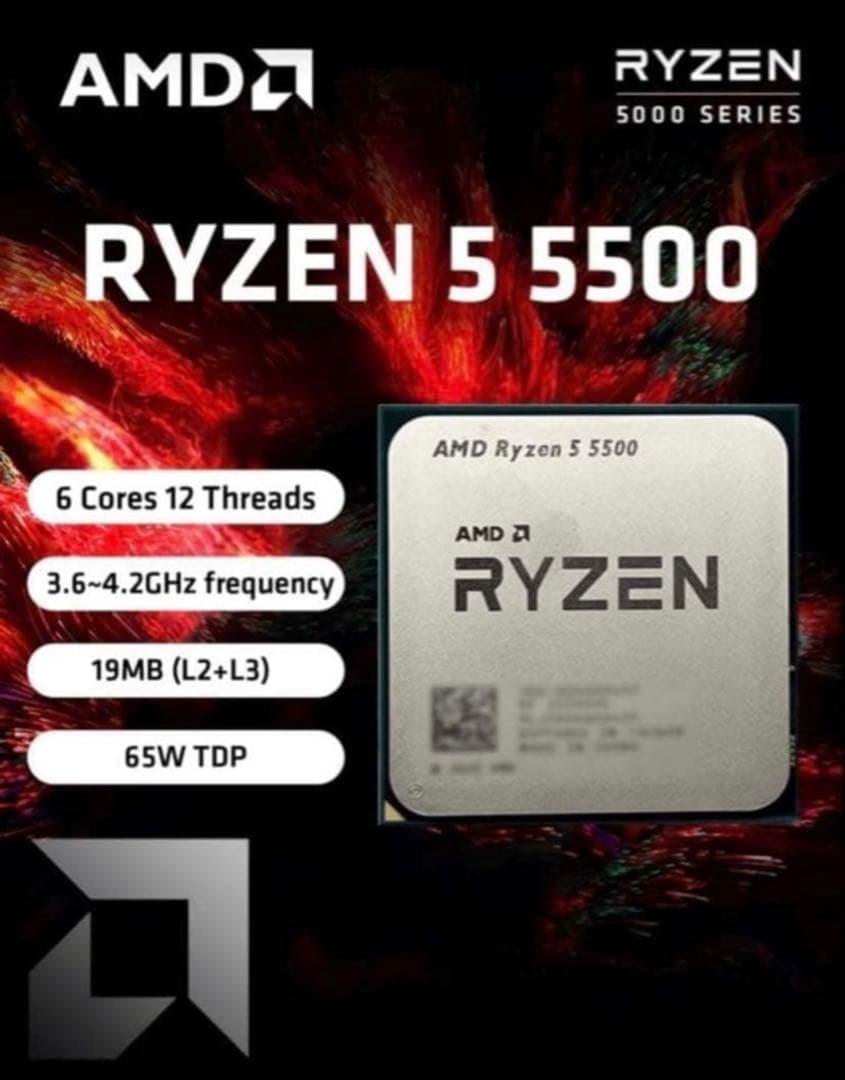AMD Ryzen 5 5500 CPU新品未使用