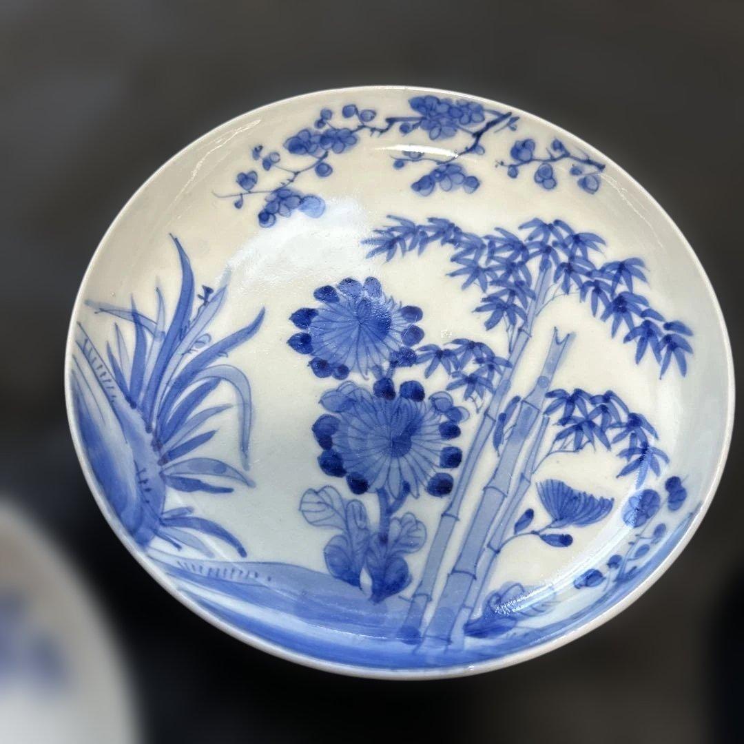 古伊万里　染付け　菊竹梅図　5枚❗️ ✨ばら売り可能です✨