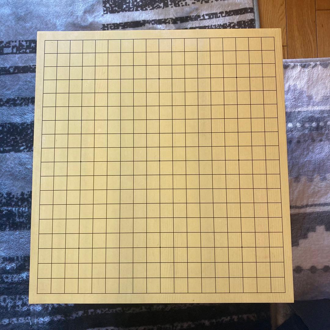 天然木　囲碁盤　蛤碁石　脚付へそ有り　布カバーと桐箱付き　セット
