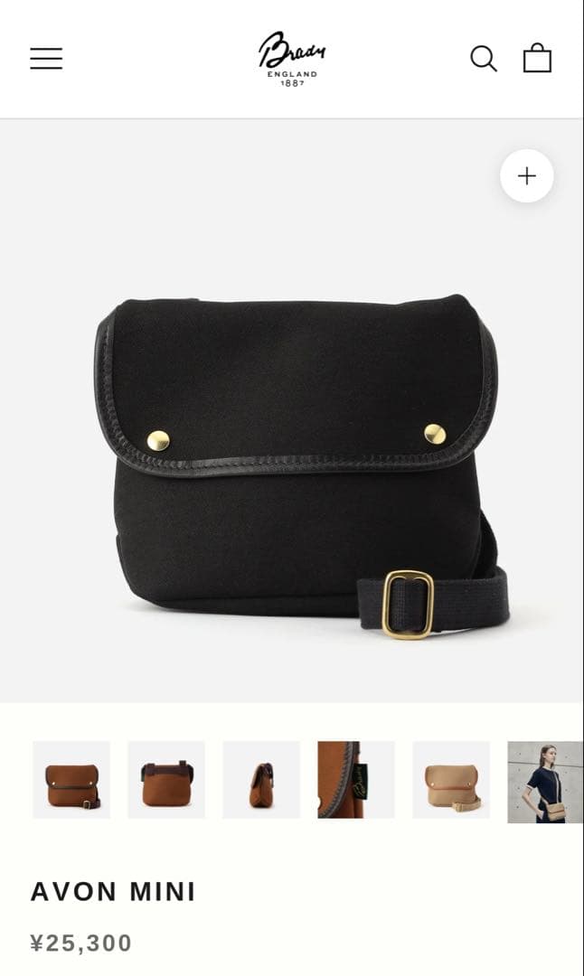 n*o様 Brady AVON MINI ブラック ショルダーバッグ