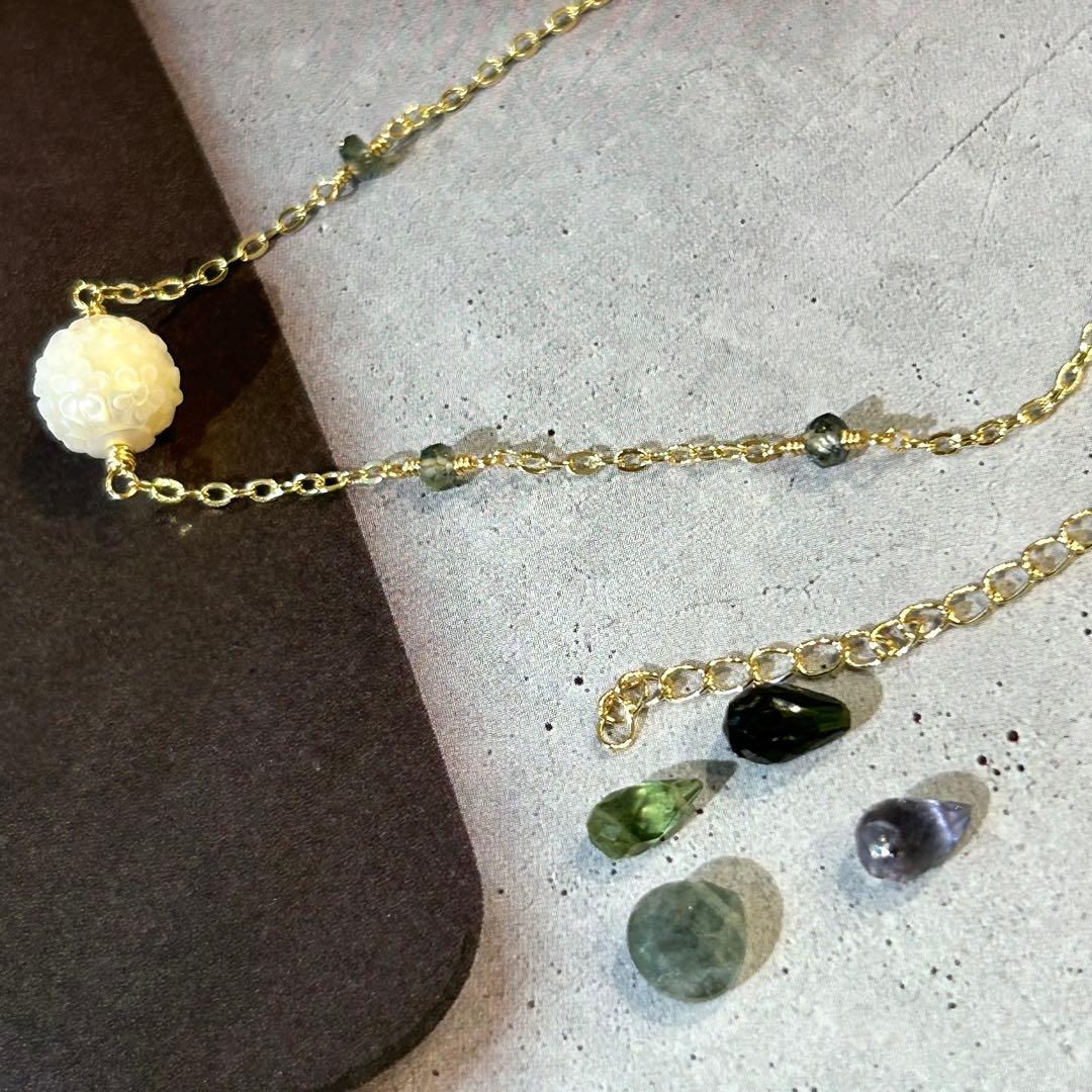 専用✳︎タンザナイトとマラヤガーネット　14kgf　天然石ピアス/イヤリング