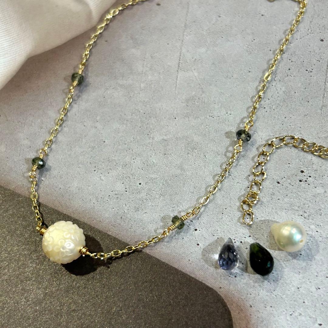 専用✳︎タンザナイトとマラヤガーネット　14kgf　天然石ピアス/イヤリング