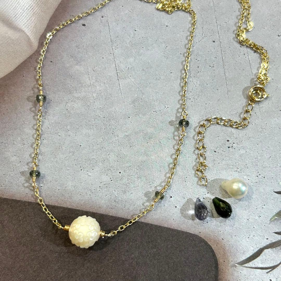 専用✳︎タンザナイトとマラヤガーネット　14kgf　天然石ピアス/イヤリング