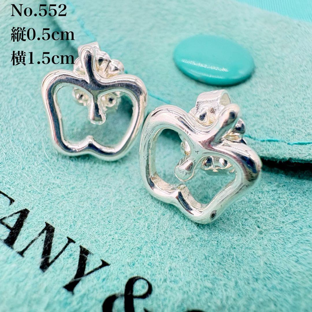 【極美品】ティファニー　アップルモチーフピアス　ミニサイズ　巾着袋セット　552