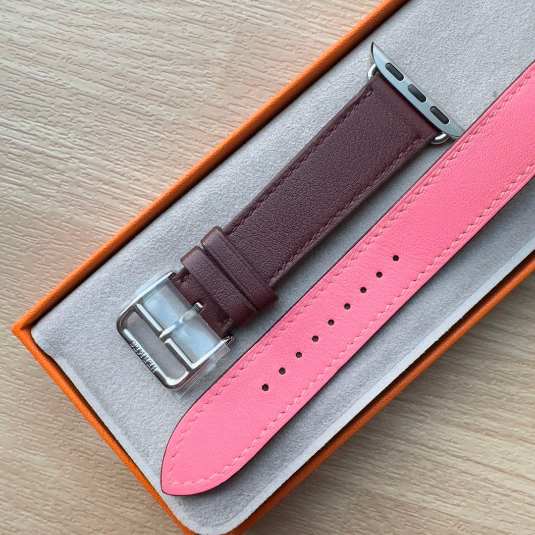1994 Apple Watch エルメス　ローズピンク/ボルド　二重バンド